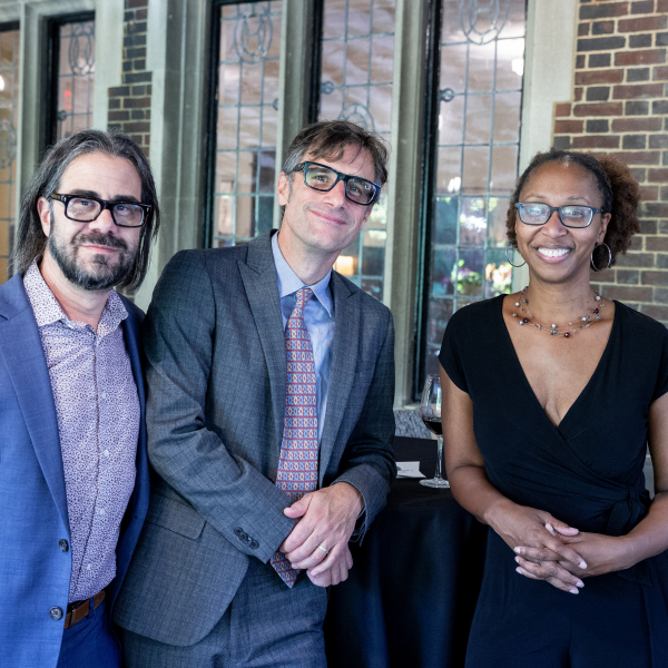 Mentors of the Graduate Cohort Experience at WashU standing in front of a building.