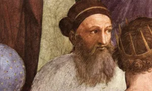 Artistic rendering of ancient philosopher 