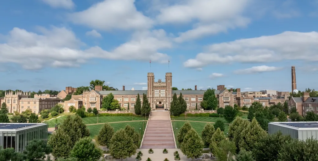"Aerial Image of Brookings Hall"